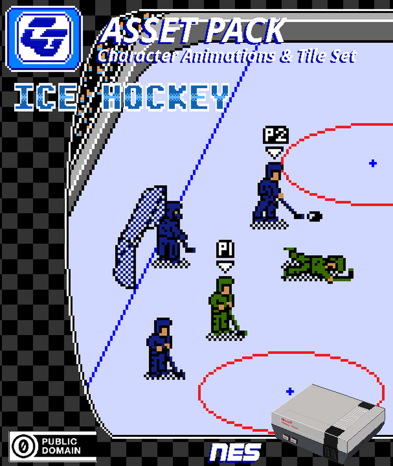 Asset Pack 'Ice Hockey' NES by chasersgaming