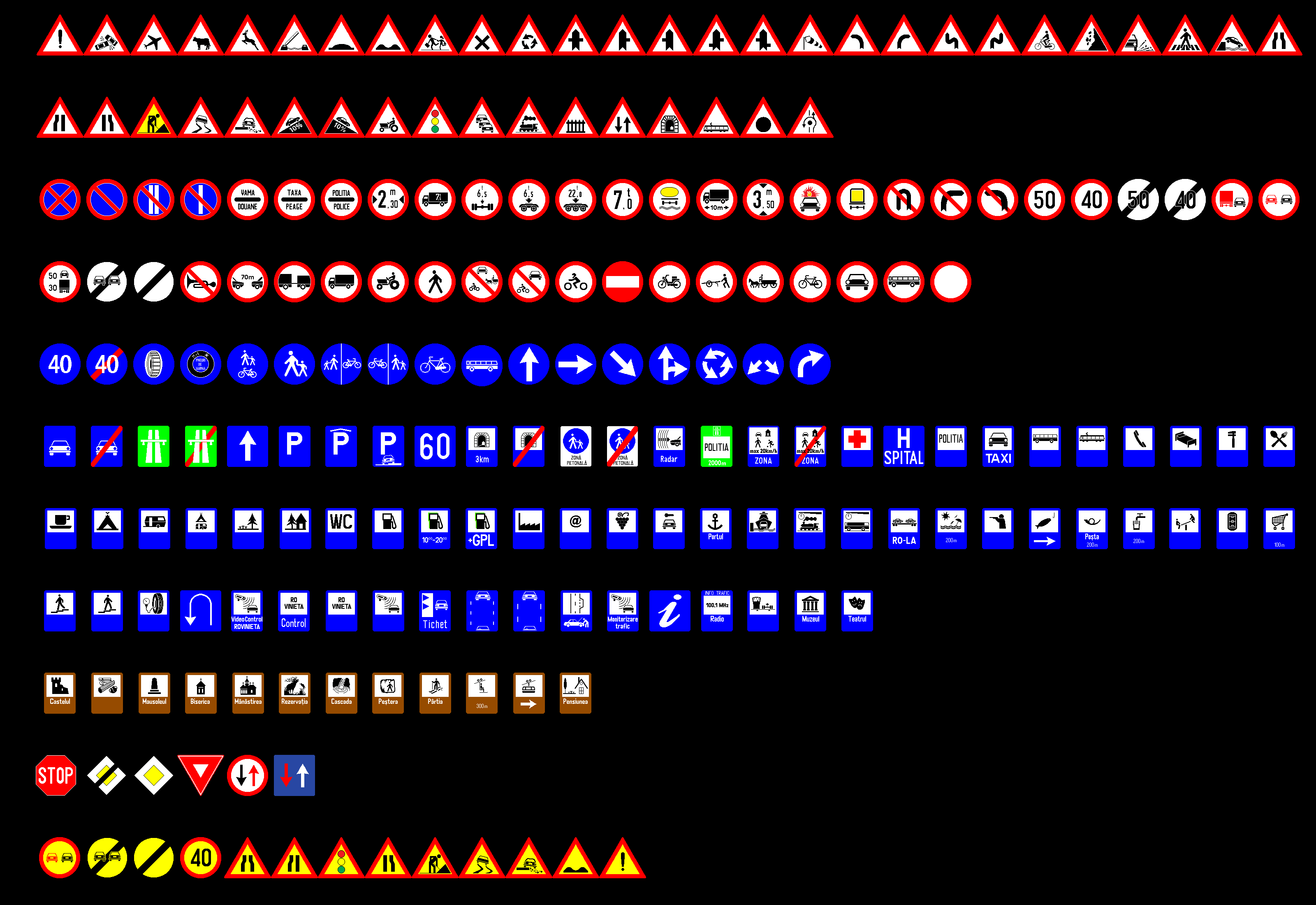 200+ Ro Pixelart Traffic Signs By Sunset Behind Hill