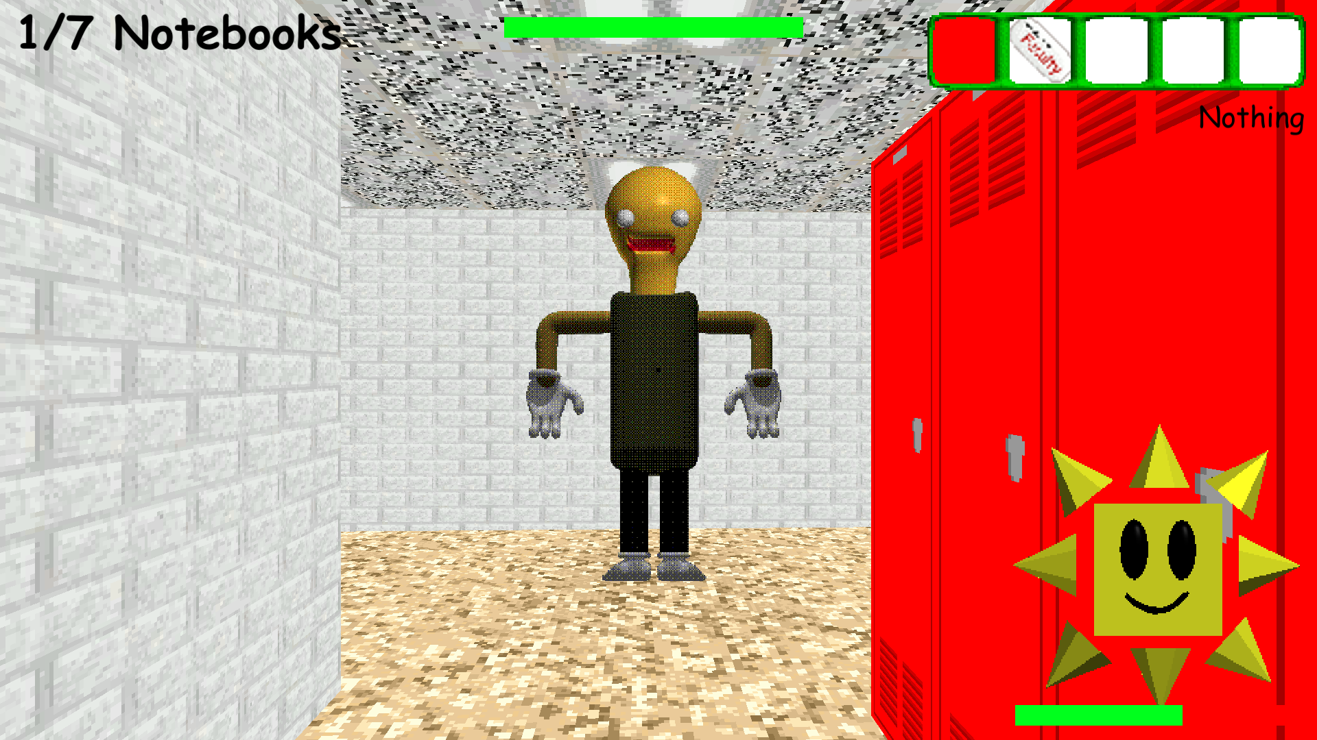 Screenshot of the game Baldi's Basics : r/weirddalle