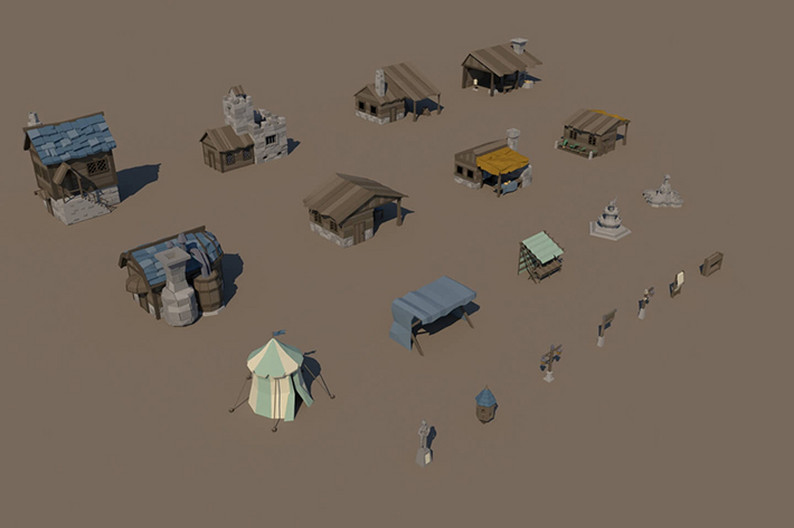 Medieval Building 3D Low Poly Pack by Free Game Assets (GUI, Sprite ...