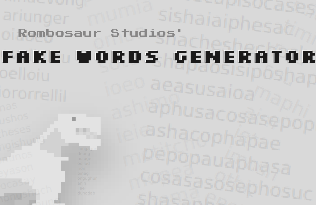 Fake Words Generator