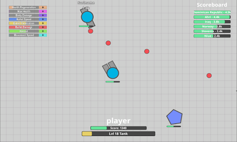 Diep.io - A multiplayer tank shooting game in your browser