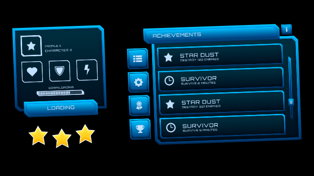 Sci-Fi Game UI - Button Pack by Samuel Sousa