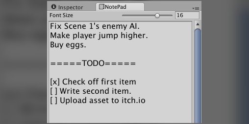Cover image for NotePad for Unity