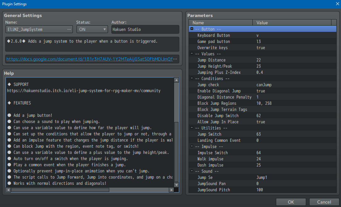 Screenshot 2 for Hakuen Studio Jump System for RPG Maker MZ