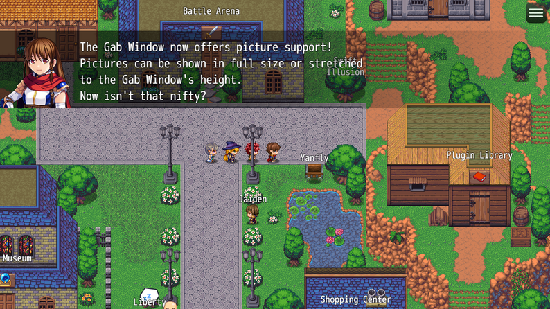 Gab Window plugin for RPG Maker MZ by VisuStellaMZ