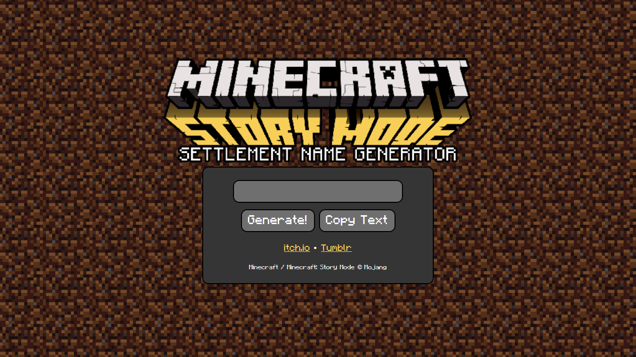 Minecraft name generator