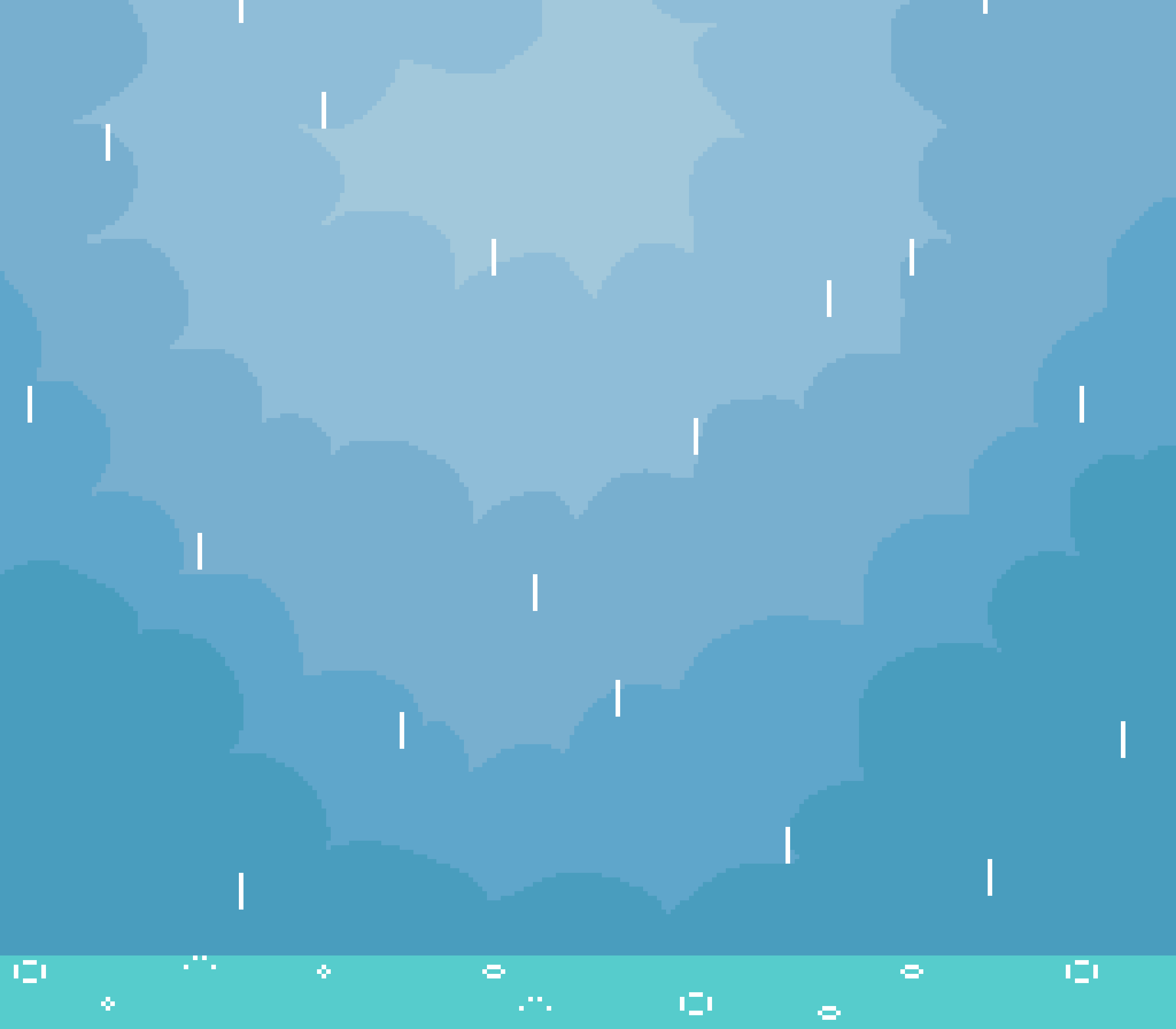 Rain Pixel Art Gif