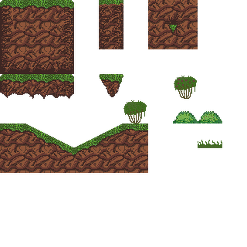 simple 32x32 platformer tile set by frnzDev