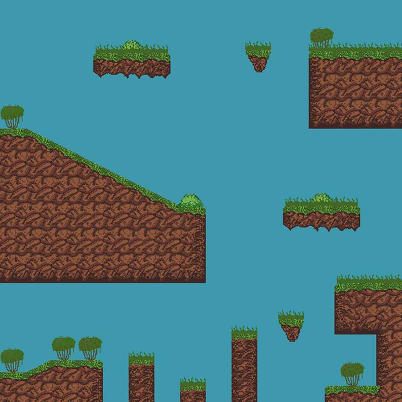 simple 32x32 platformer tile set by frnzDev