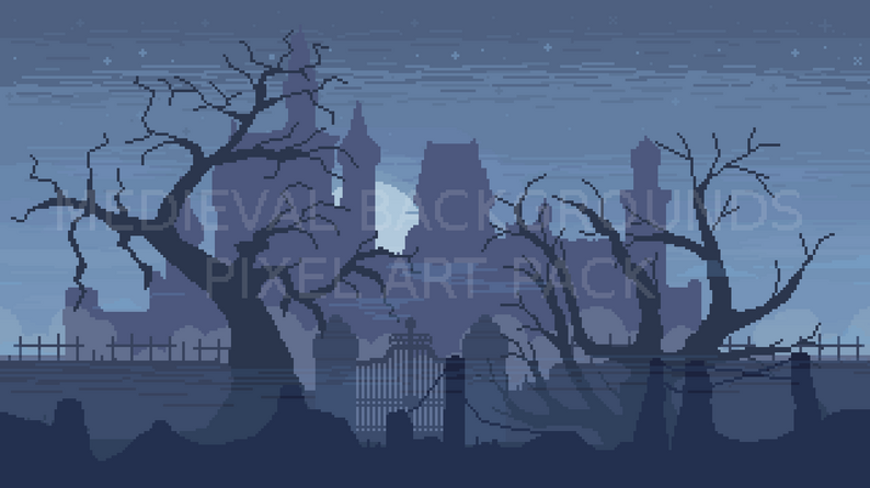 2D Pixel Art Medieval Backgrounds Pack by Arludus