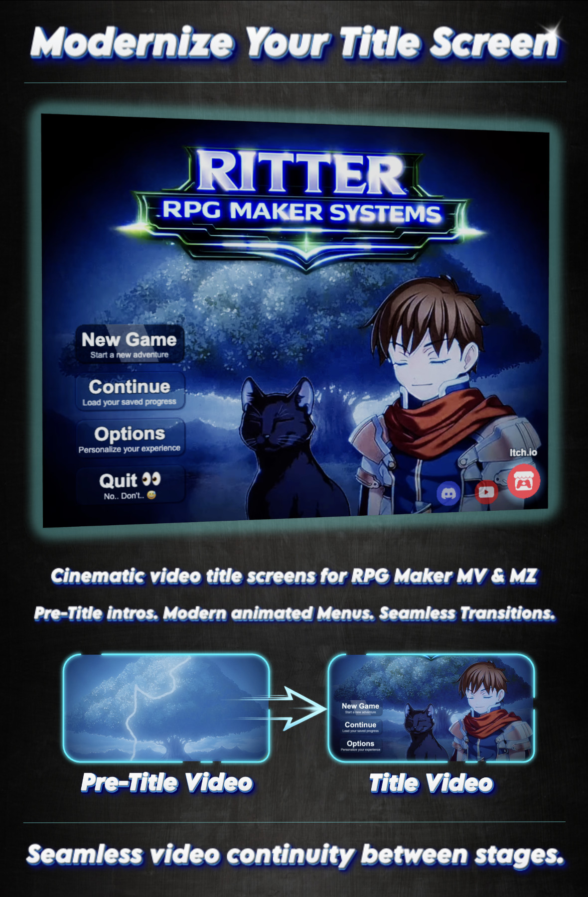 Screenshot 2 for Ritter Title Movie System (RPG Maker MV & MZ)