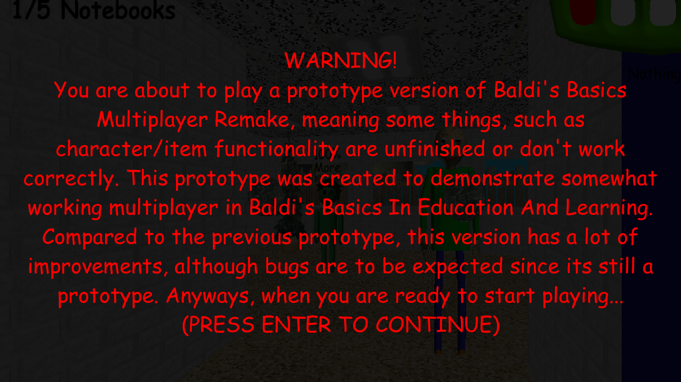 Old Baldi's Basics In Creating It In Base Game by