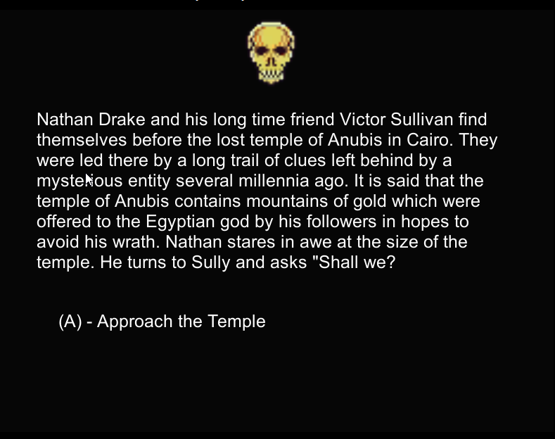 An Uncharted Text Adventure