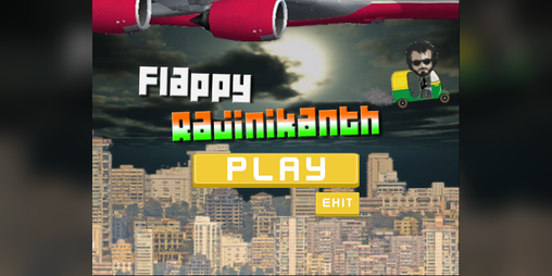 Cover image for my first published game Flappy Rajinikanth Mumbai
