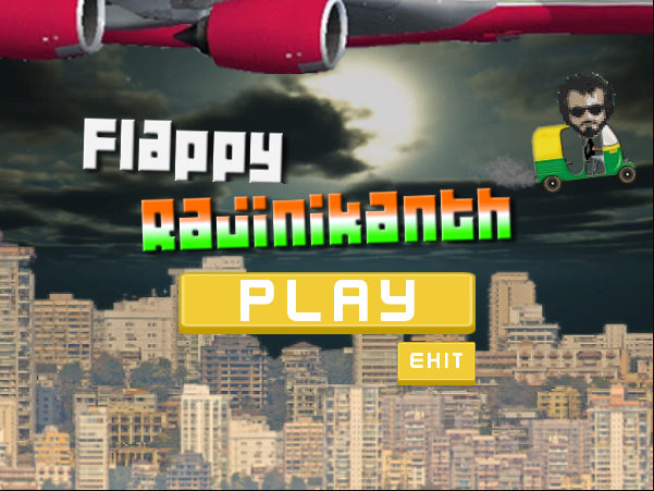 Cover image for my first published game Flappy Rajinikanth Mumbai
