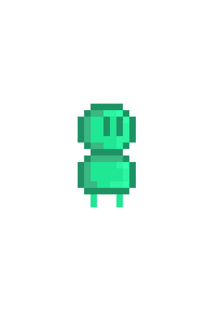 Simple 16 by 16px Pixel Alien Character by Legends-Games