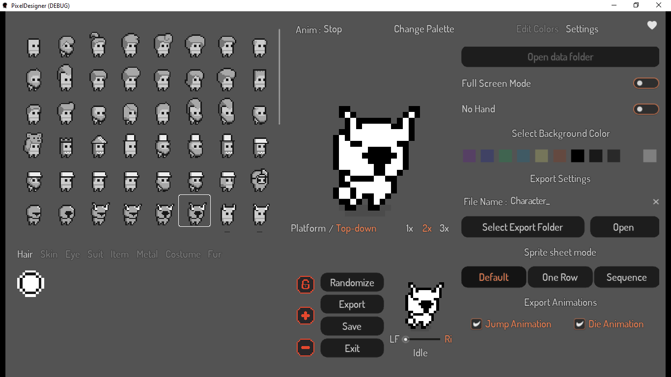 Pixel Character Creator v1.1 is ready! - Pixel Character Creator v1.1