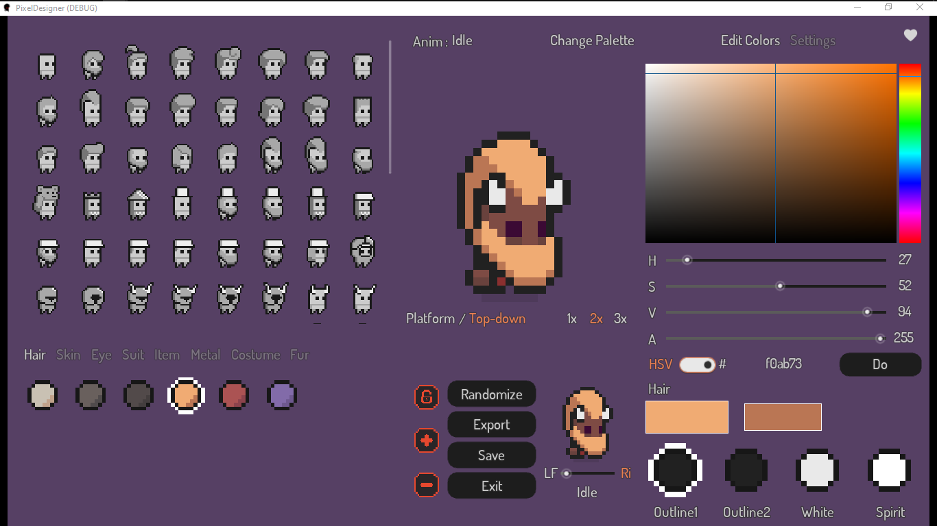 create pixel art characters