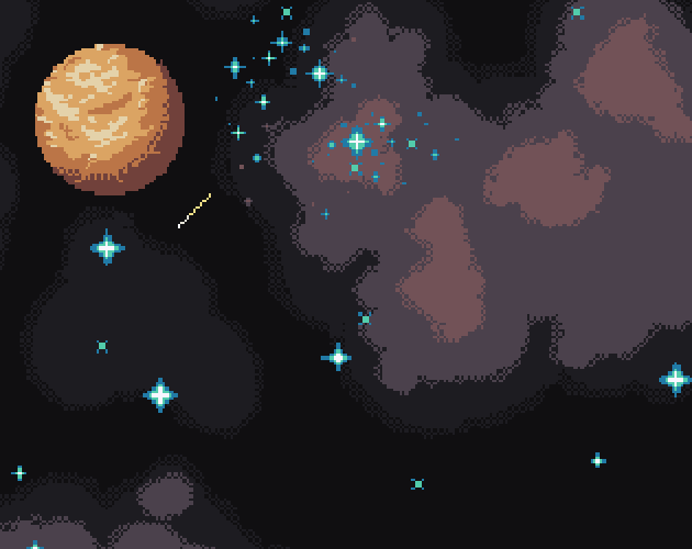 Pixel art space backgrounds set by ?Helianthus Games?