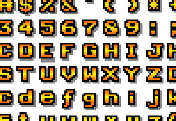 12x13 Arcade Bitmap Font by Mike Dailly