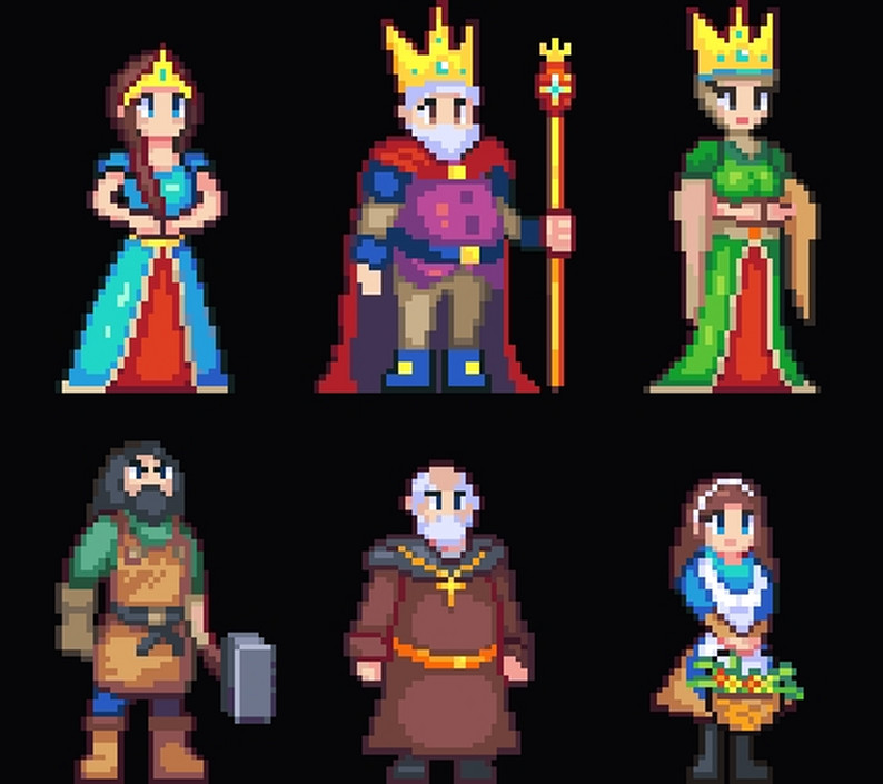 Fantasy NPC sprites package by kiddolink