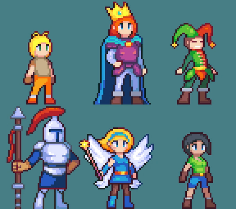 Fantasy NPC sprites package by kiddolink