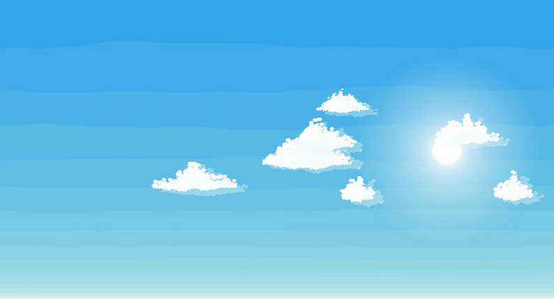 Parametric 2D Pixel Art Skies by LBarret