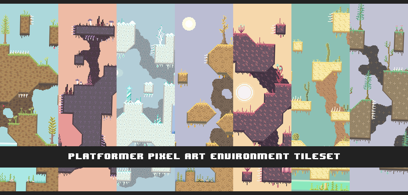 Pixel Art Environment Tileset for Platformers