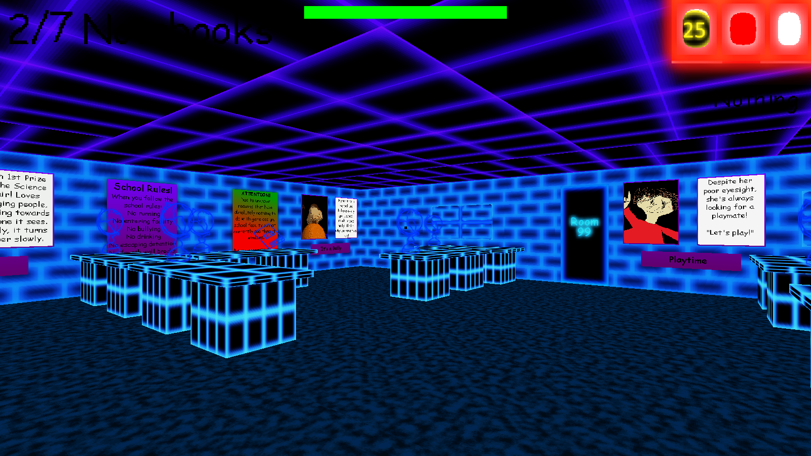 Games like Baldi's Basics Neon Texture Pack 1.4.3 port! 