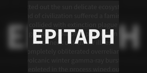 Cover image for Epitaph