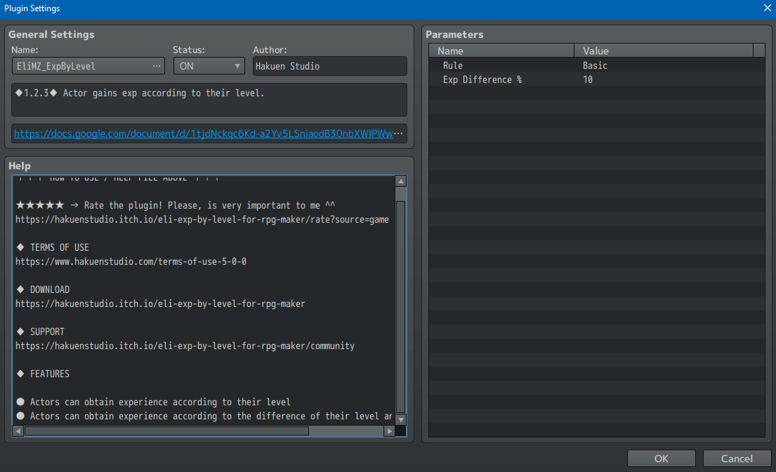 Screenshot 2 for Hakuen Studio Exp by Level for RPG Maker MZ