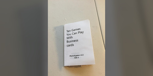 Cover image for Ten Games You Can Play with Business Cards