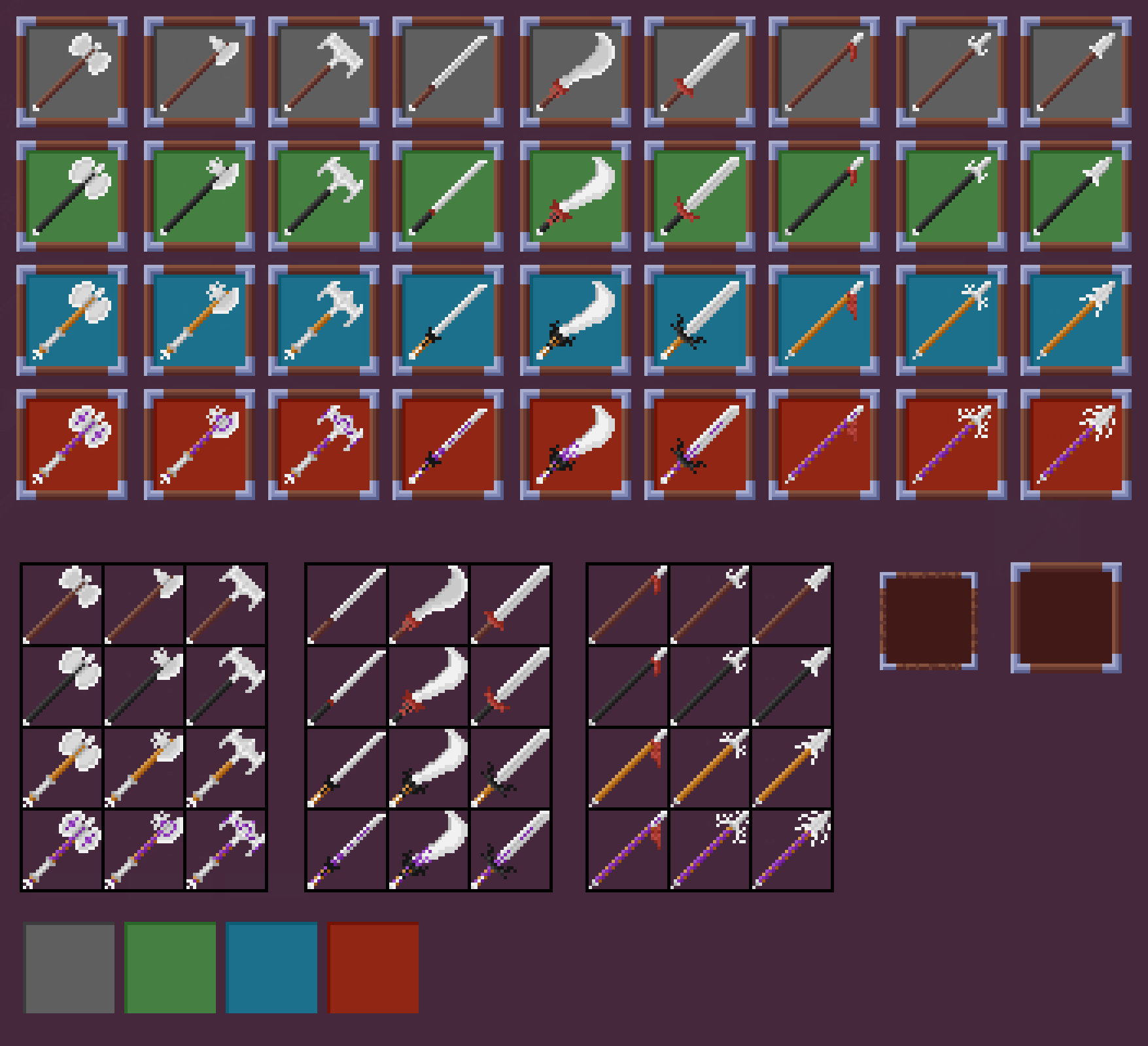 Pixel Art 24x24 Weapon Icons By Claypex   Kd7z5Y 