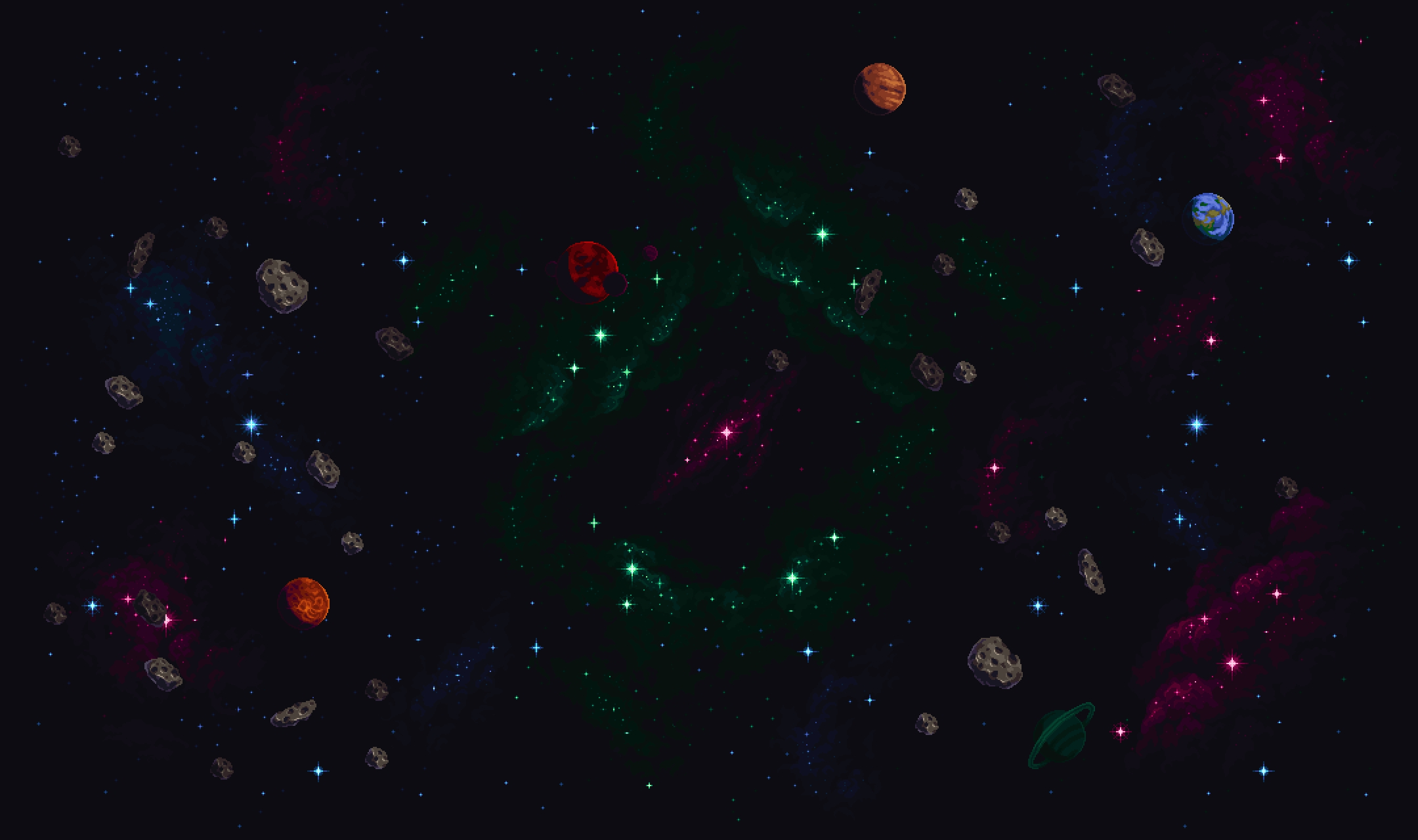 Sci-Fi Space - Customizable Pixelart Backgrounds by aamatniekss