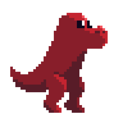 Red Dinosaur (Animated Pixel Art) by SamuelLee