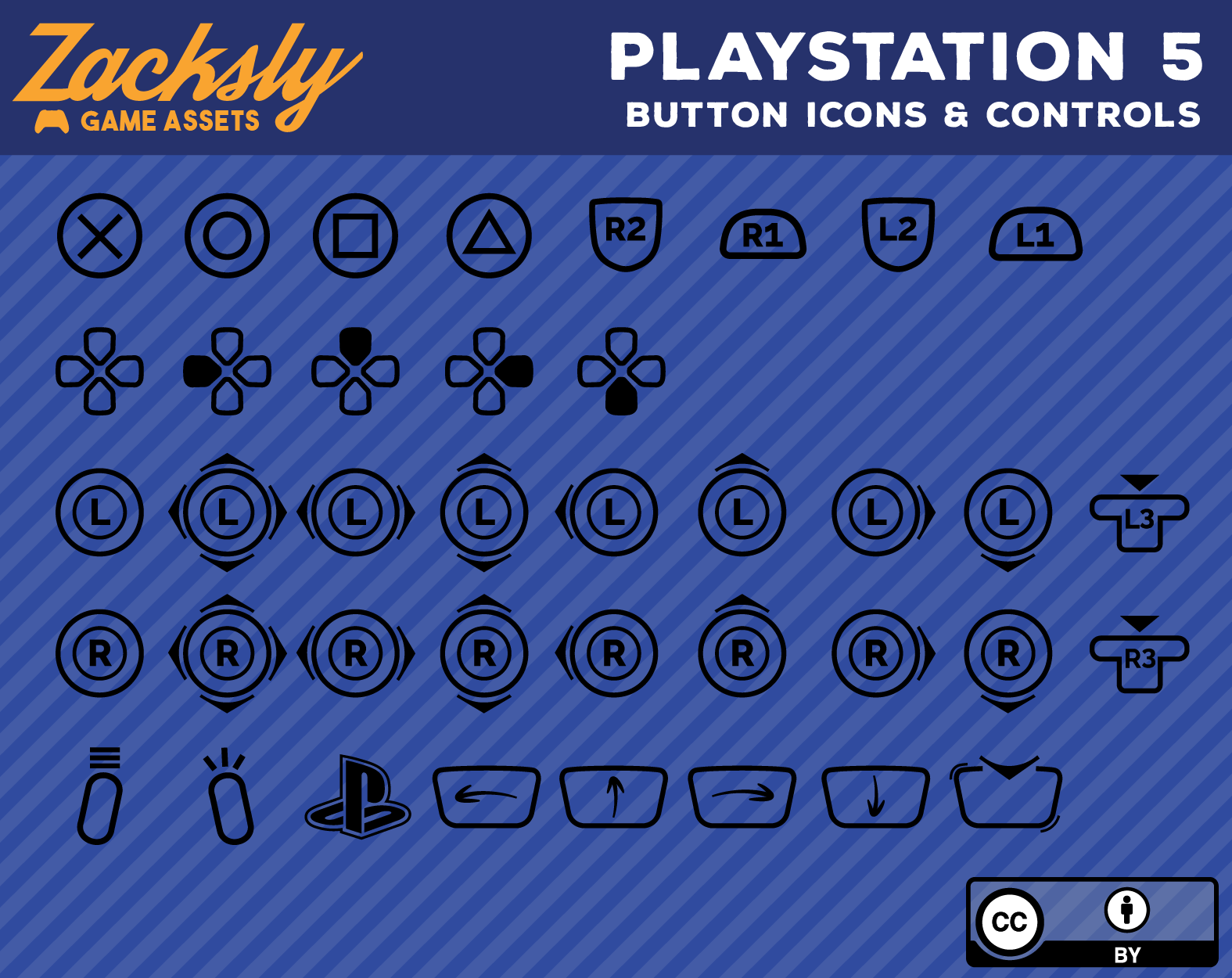 PS5 Button Icons and Controls by Zacksly