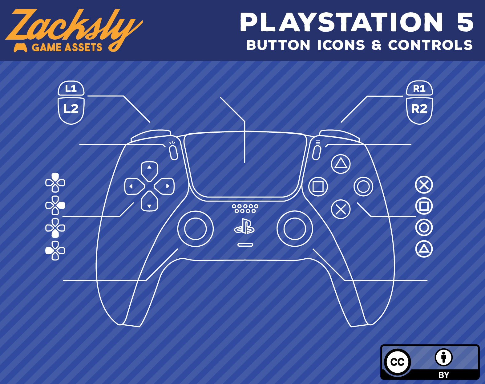 PS5 Button Icons and Controls by Zacksly