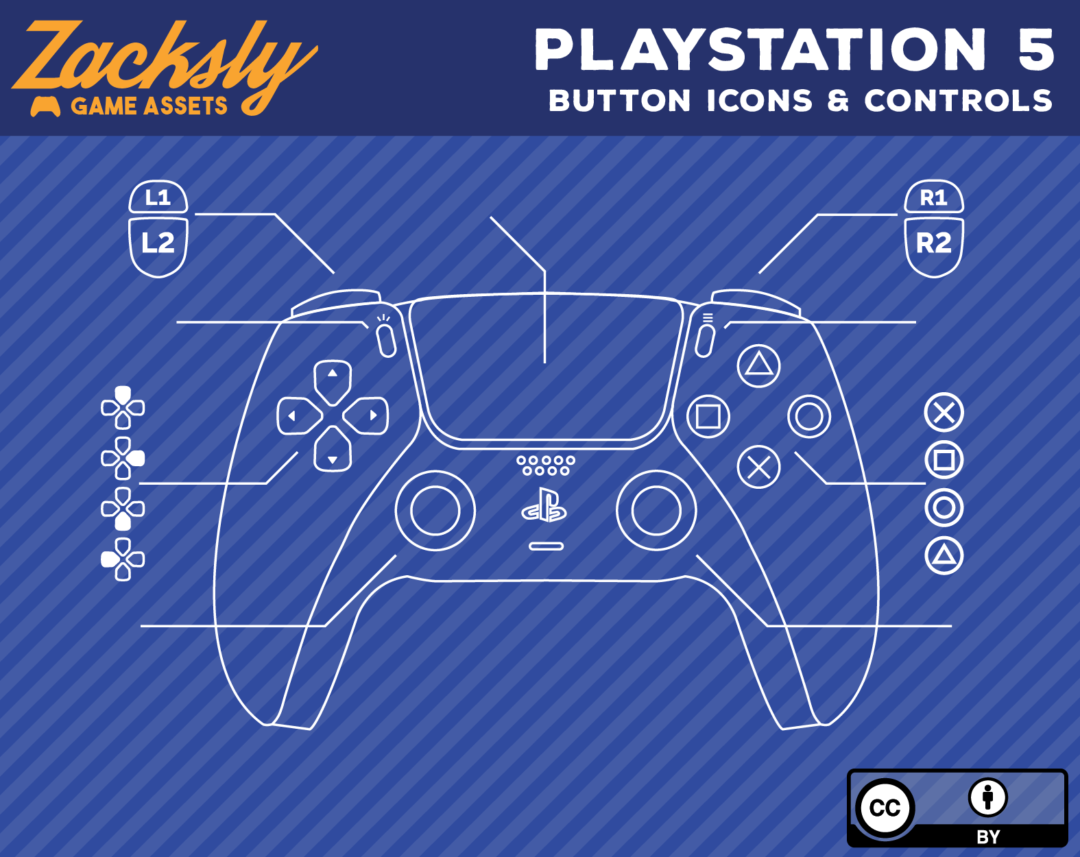 PS5 Button Icons And Controls By Zacksly