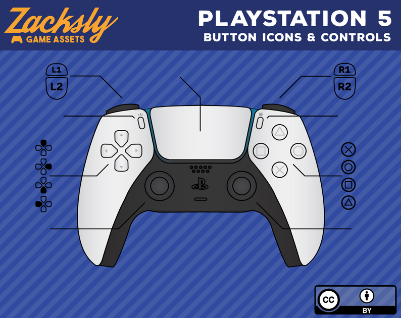 PS5 Button Icons And Controls By Zacksly