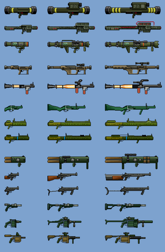 Pixel Guns for your game (2D Gun Assets) by ChiffaProdaction