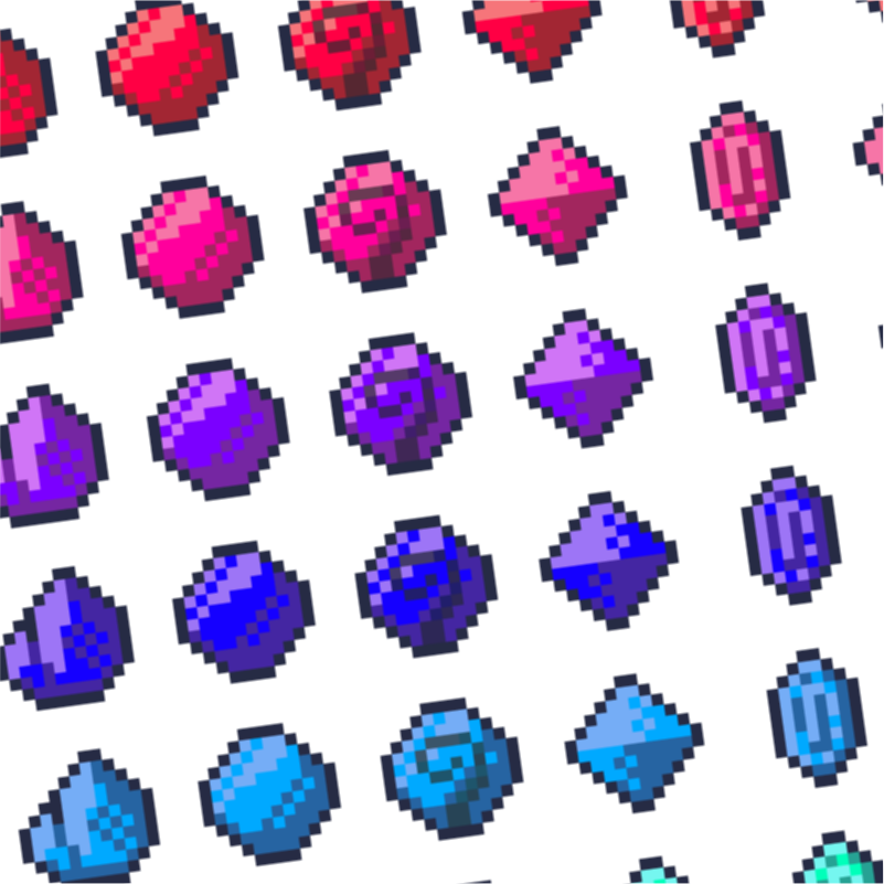 RPG Icon Pack - Jewels and Gems by Clockwork Raven