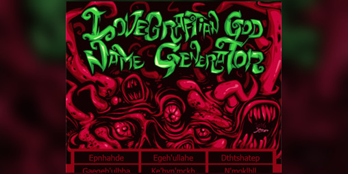 Cover image for Lovecraftian God Name Generator