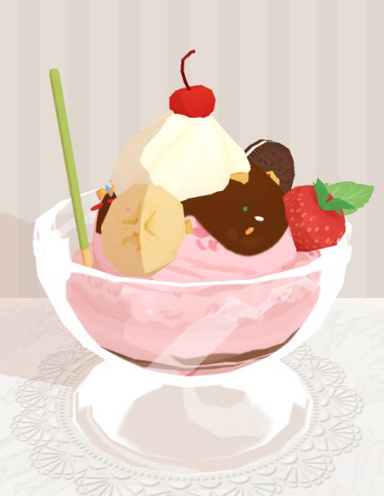 anime ice cream sundae