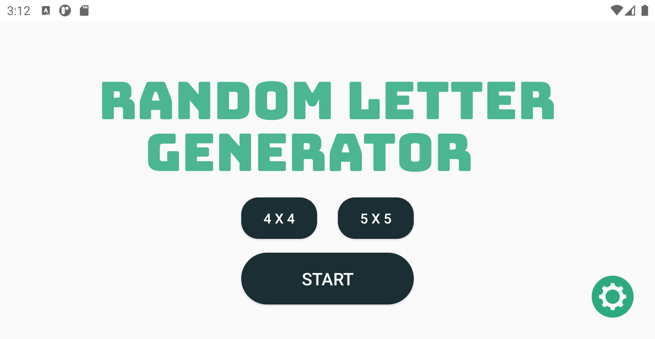 random letter generator a to d