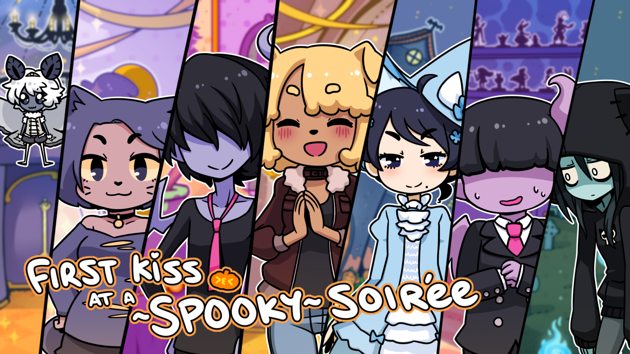 First Kiss at the Spooky Soiree - Halloween Party (All Endings) [Let's  Play] 