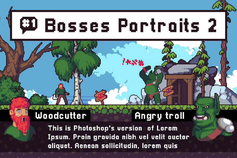 Free Field Boss Portraits Assets Pack by Free Game Assets (GUI, Sprite ...