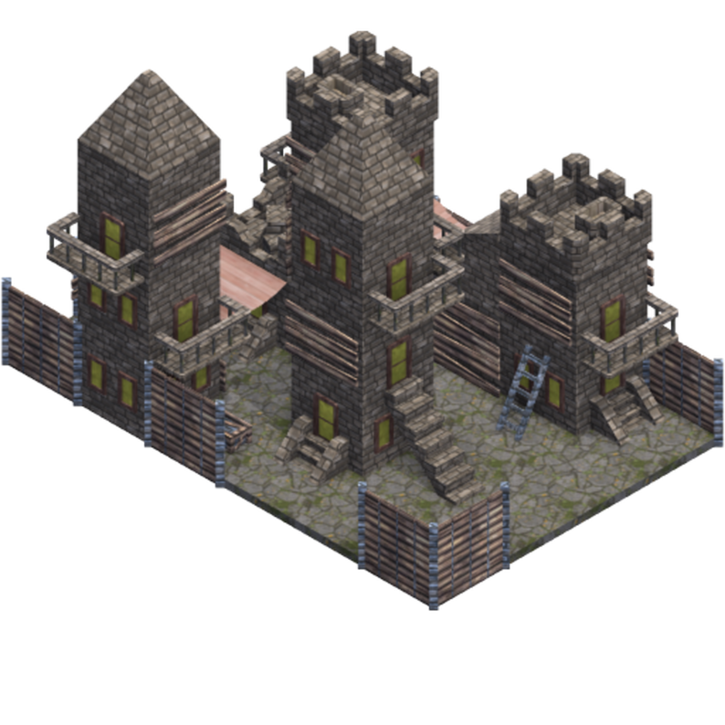 Medieval fantastic pack building 2D Isometric by Yevons