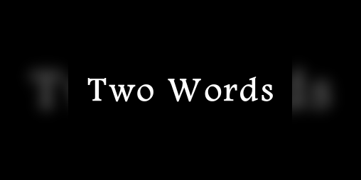 Cover image for Two Words