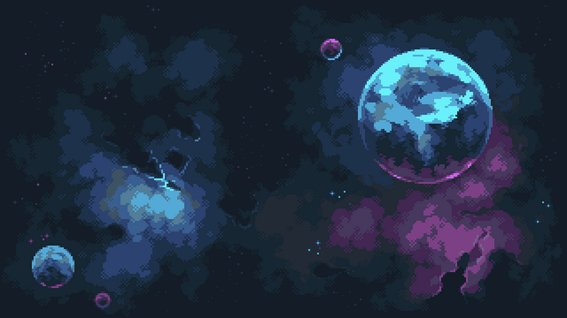 Space Backgrounds Pixel Art Pack by N2D